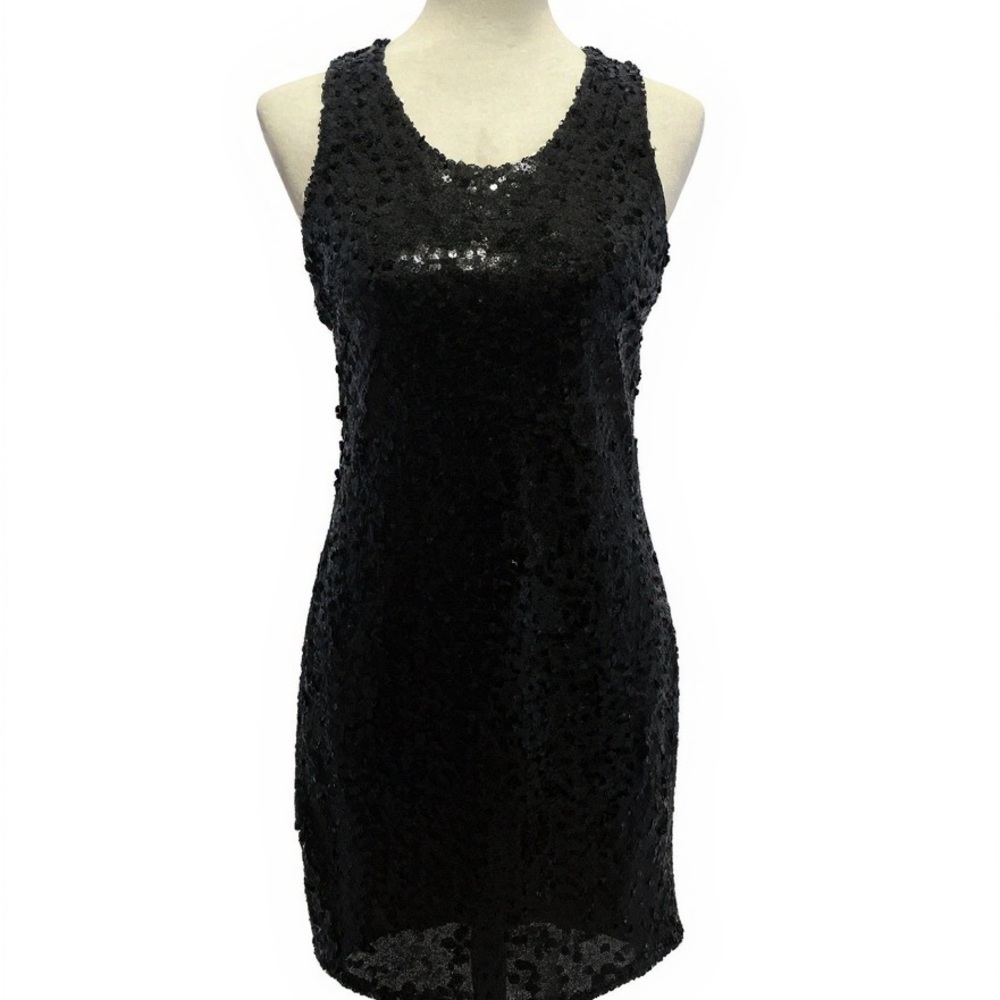Elegant Black Sequin Midi Dress, Brand New with Tags!